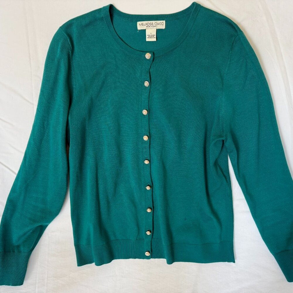 Melrose Chic - New York ~ Cardigan (Teal)